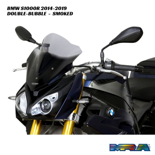MRA Double-Bubble Racing Screen SMOKED - BMW S1000R 2014-2019