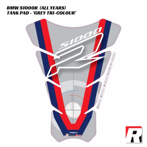 RubbaTech Tank Pad GREY TRI COLOUR - BMW S1000R 2014-2023