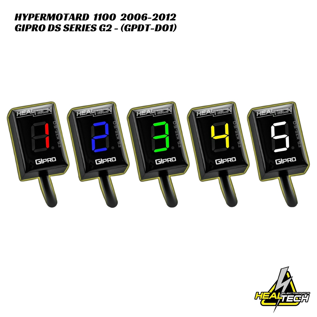 HealTech GIpro DS-Series G2 Gear Indicator Ducati Hypermotard 1100 2006-2012 (1) HealTech GIpro DS-Series G2 Gear Indicator - Ducati Hypermotard 1100 2006-2012