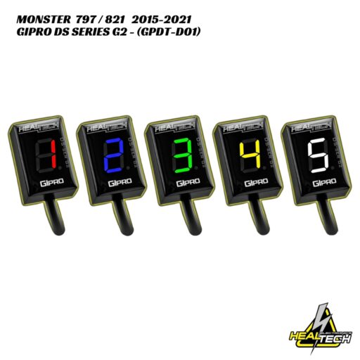 HealTech GIpro DS-Series G2 Gear Indicator - Ducati Monster 797/821 2015-2021