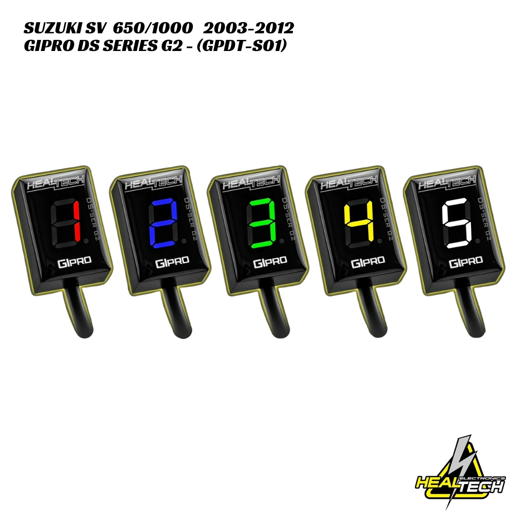 HealTech GIpro DS-Series G2 Gear Indicator Suzuki SV 650 1000 2003-2012 (1) HealTech GIpro DS-Series G2 Gear Indicator - Suzuki SV 650/1000 2003-2012