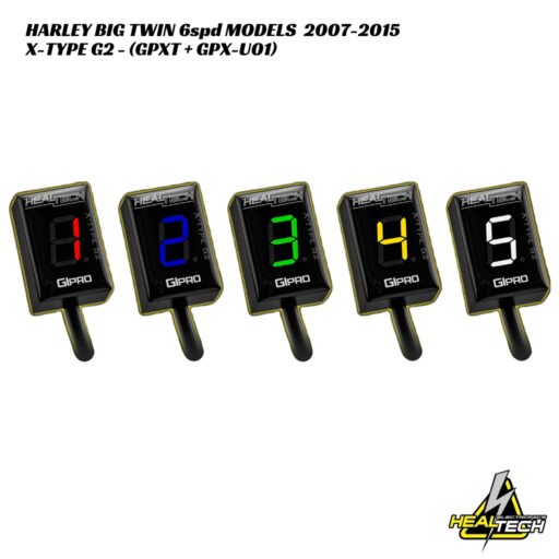 HealTech X-Type G2 Gear Indicator W/ Harness Kit - Harley Davidson Big Twin 6spd Models 2007-2015