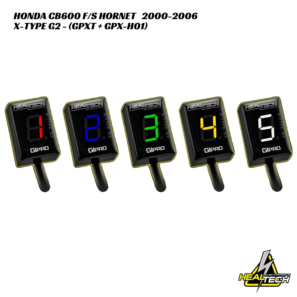HealTech X-Type G2 Gear Indicator W Harness Kit Honda CB600 F S Hornet 2000-2006 (1) HealTech X-Type G2 Gear Indicator W/ Harness Kit - Honda CB600 F/S Hornet 2000-2006