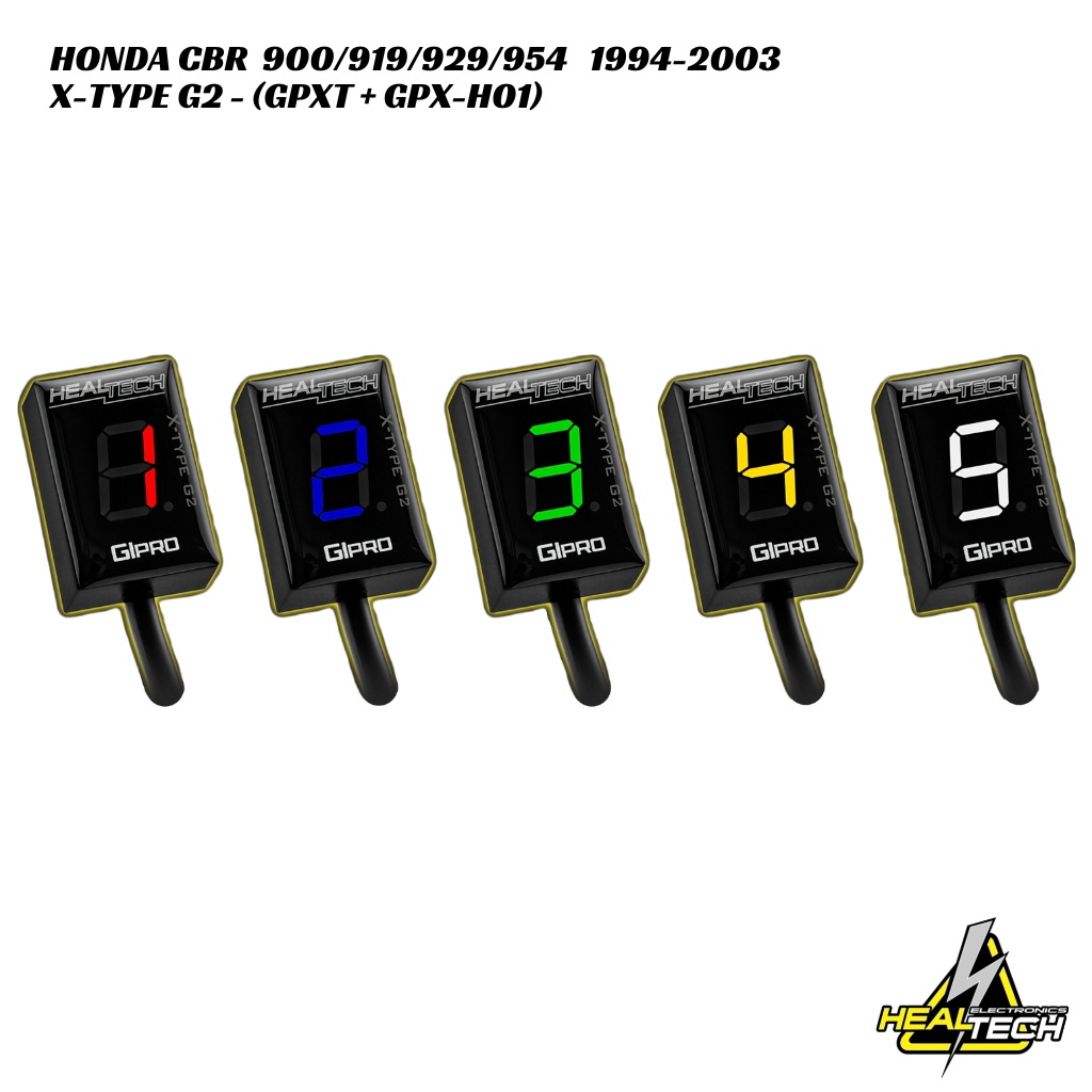 HealTech X-Type G2 Gear Indicator W Harness Kit Honda CBR 900 919 929 954 1994-2003 (1) HealTech X-Type G2 Gear Indicator W/ Harness Kit - Honda CBR 900/919/929/954 1994-2003