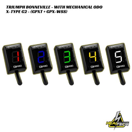HealTech X-Type G2 Gear Indicator W/ Harness Kit - Triumph Bonneville With Mechanical ODO