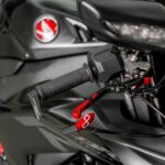 LighTech Aluminium Brake Side Lever Guard AXLE BASE - RED