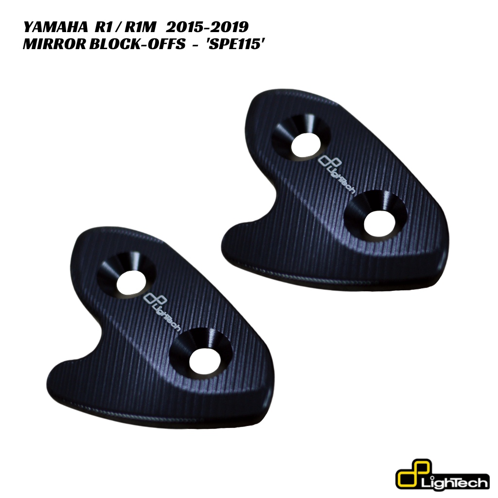 LighTech Mirror Block-Off Plates SPE115 Yamaha R1 R1M 2015-2019 (1) LighTech Mirror Block-Off Plates SPE115 - Yamaha R1 / R1M 2015-2019