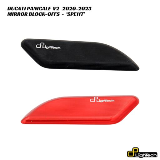 LighTech Mirror Block-Off Plates SPE117 - Ducati Panigale V2 2020-2023