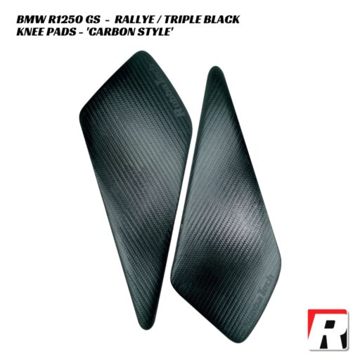 RubbaTech Knee Pads CARBON STYLE - BMW R1250GS RALLYE/TRIPLE BLACK