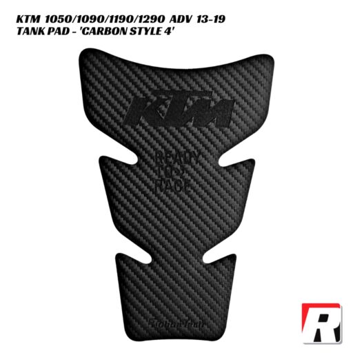 RubbaTech Tank Pad CARBON STYLE 4 - KTM 1050/1090/1190/1290 Adventure 2013-2019