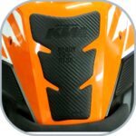 RubbaTech Tank Pad CARBON STYLE 4 - KTM 1050/1090/1190/1290 Adventure 2013-2019