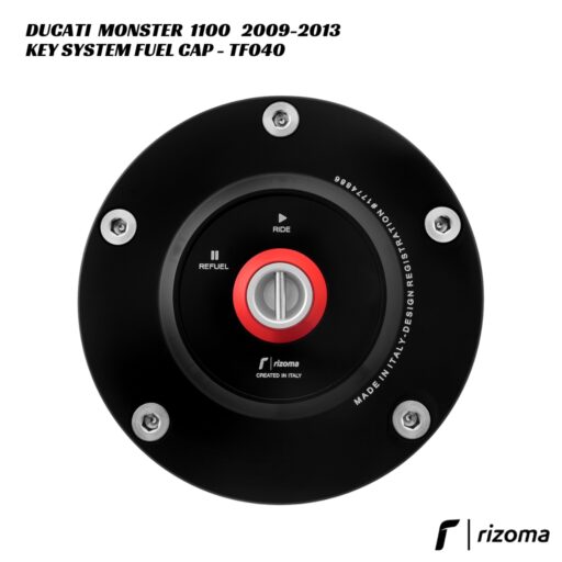 Rizoma Key System Fuel Cap TF040 - Ducati Monster 1100 / S / EVO 2009-2013