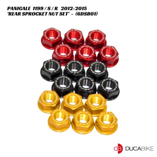 DucaBike Billet Rear Sprocket Nuts 6pc Kit 6DSB01 - Ducati Panigale 1199 / S / R 2012-2015