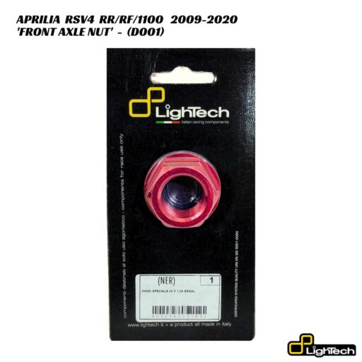 LighTech Aluminium Front Axle Nut D001 - Aprilia RSV4 R / RR / RF / Factory 2009-2020