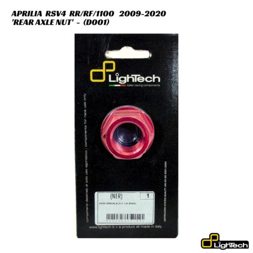LighTech Aluminium Rear Axle Nut D001 - Aprilia RSV4 R / RR / RF / Factory 2009-2020