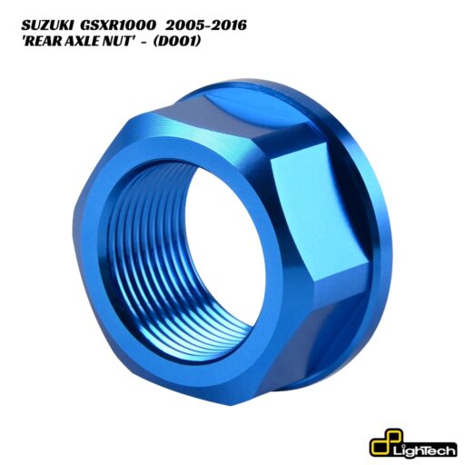 LighTech Aluminium Rear Axle Nut D001 - Suzuki GSXR1000 2005-2016