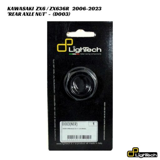 LighTech Aluminium Rear Axle Nut D003 - Kawasaki ZX6 / ZX636R 2006-2023