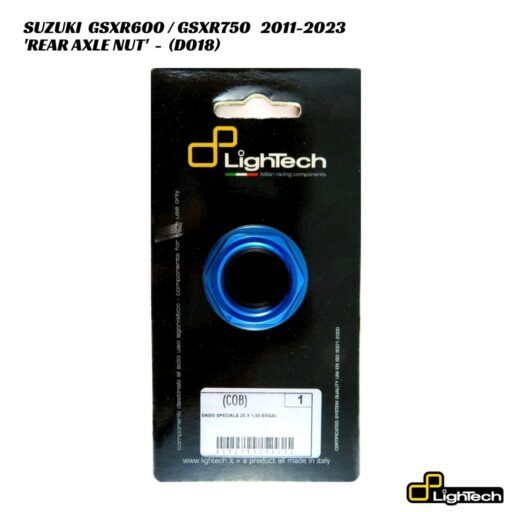 LighTech Aluminium Rear Axle Nut D018 - Suzuki GSXR600 / GSXR750 2011-2023