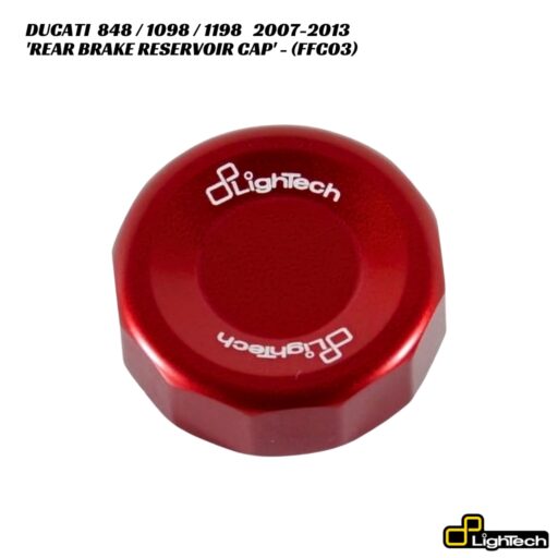 LighTech Aluminium Rear Brake Reservoir Cover FFC03 - Ducati 848 / 1098 / 1198 2007-2013