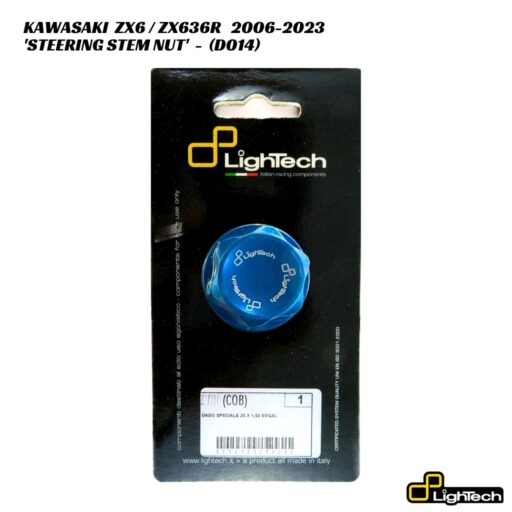 LighTech Aluminium Steering Stem Nut D014 - Kawasaki ZX6 / ZX636R 2006-2023