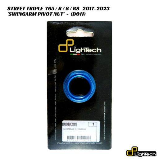 LighTech Aluminium SwingArm Pivot Nut D011 - Triumph Street Triple 765 S/R/RS 2017-2023