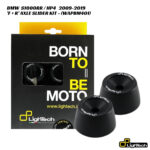 LighTech Front & Rear Axle Slider Kit BLACK - WAPBM401 - BMW S1000RR / HP4 2009-2019