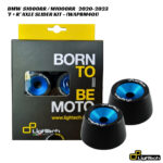 LighTech Front & Rear Axle Slider Kit BLUE - WAPBM401 - BMW S1000RR / M1000RR 2020-2023