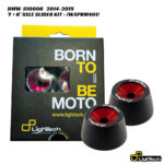 LighTech Front & Rear Axle Slider Kit RED - WAPBM401 - BMW S1000R 2014-2019