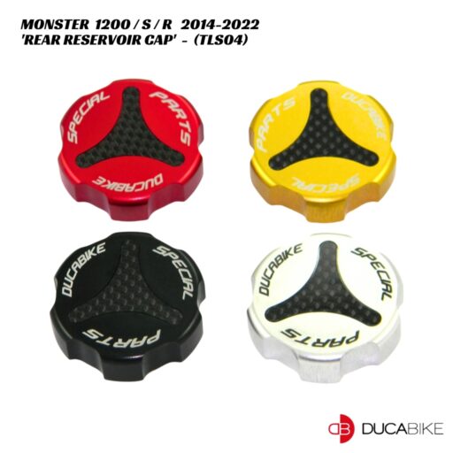 DucaBike Aluminium Rear Brake Reservoir Cover - TLS04 - Ducati Monster 1200 / S / R 2014-2022