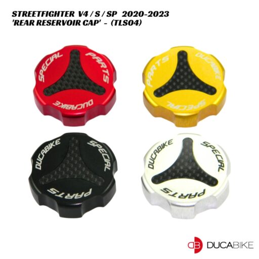 DucaBike Aluminium Rear Brake Reservoir Cover - TLS04 - Ducati Streetfighter V4 / S / SP 2020-2023