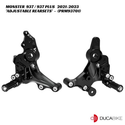DucaBike Billet Adjustable Rearsets PRM93701 - Ducati Monster 937 / 937 Plus 2021-2023