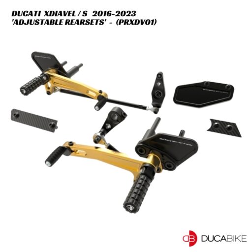 DucaBike Billet Adjustable Rearsets PRXDV01 - Ducati XDiavel / S 2016-2023