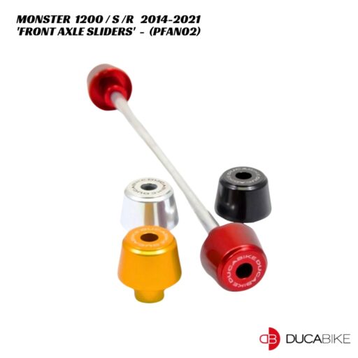 DucaBike Billet Front Axle Slider Set - PFAN02 - Ducati Monster 1200 / S / R 2014-2021