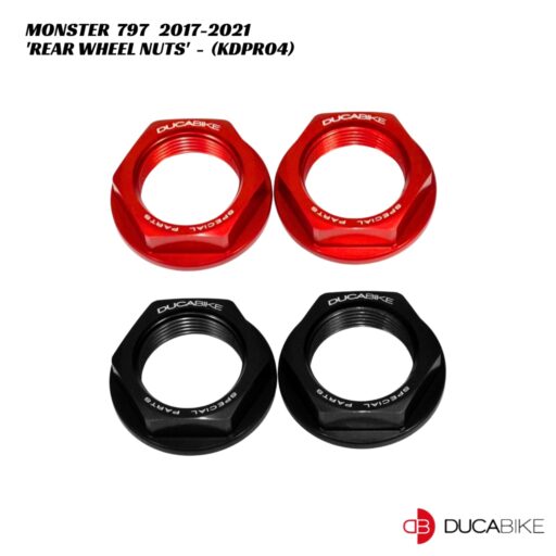 DucaBike Billet Rear Wheel Nuts Kit - KDPR04 - Ducati Monster 797 2017-2021