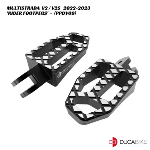 DucaBike CNC Rider Footpegs PPDV09 - Ducati Multistrada V2 / V2S 2022-2023