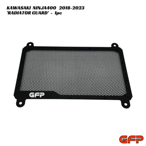 GFP Aluminium Radiator Guard - 1pc - Kawasaki Ninja 400 2018-2023