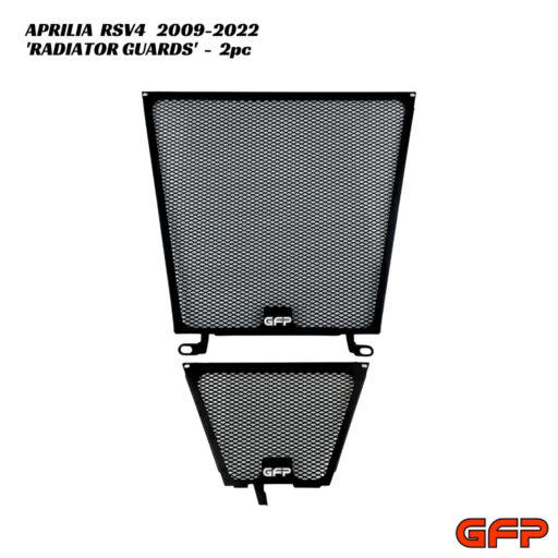 GFP Aluminium Radiator & Oil Cooler Guards - 2pc - Aprilia RSV4 R / RR / RF / Factory 2009-2022