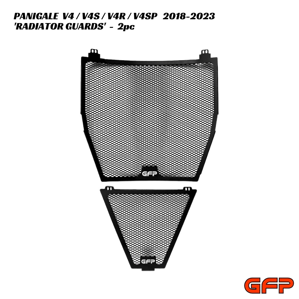 GFP Aluminium Radiator & Oil Cooler Guards - 2pc - Ducati Panigale V4 / S / R / SP 2018-2023