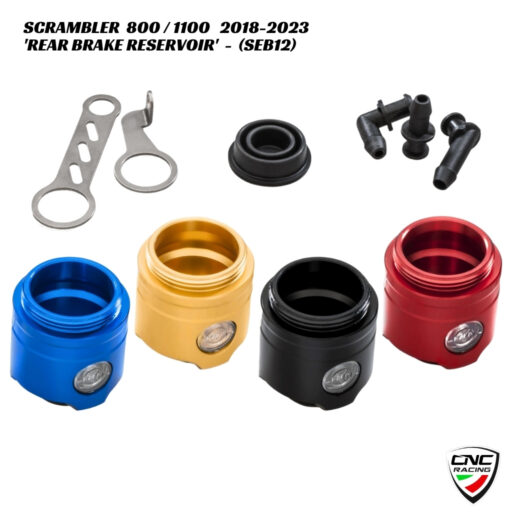 CNC Aluminium Rear Brake Reservoir - SEB12 - Ducati Scrambler 800 / 1100 2018-2023