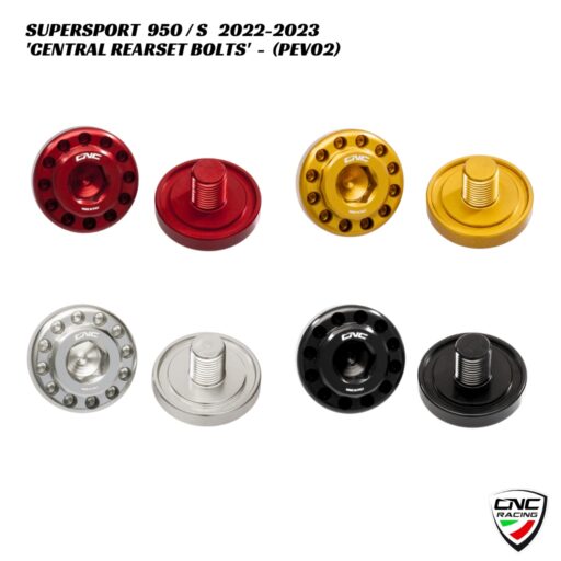CNC Billet Central Rearset Bolt Kit - PEV02 - Ducati Supersport 950 / S 2022-2023
