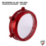 CNC Clear Clutch Cover - RED - CA210R - Ducati Multistrada V4 / V4S 2021-2023