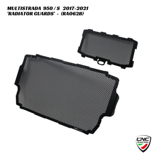 CNC Radiator & Oil Cooler Guards - RA062B - Ducati Multistrada 950 / S 2017-2021