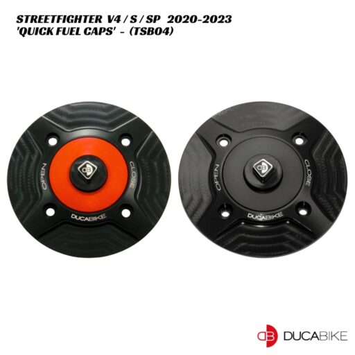 DucaBike Billet Quick Release Fuel Cap - TSB04 - Ducati Streetfighter V4 / S / SP 2020-2023