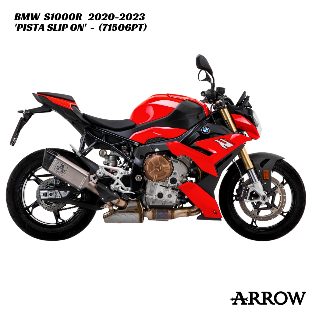 Arrow Pista Titanium Slip-On - 71506PT - BMW S1000R / M1000R 2020-2023