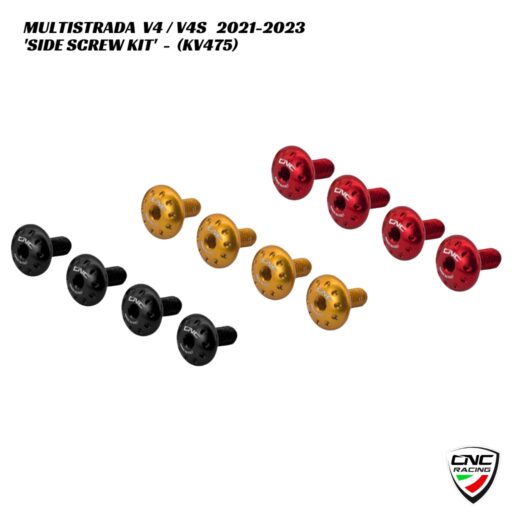 CNC Air Conveyor Screw Kit - 4pc - KV475 - Ducati Multistrada V4 / V4S 2021-2023