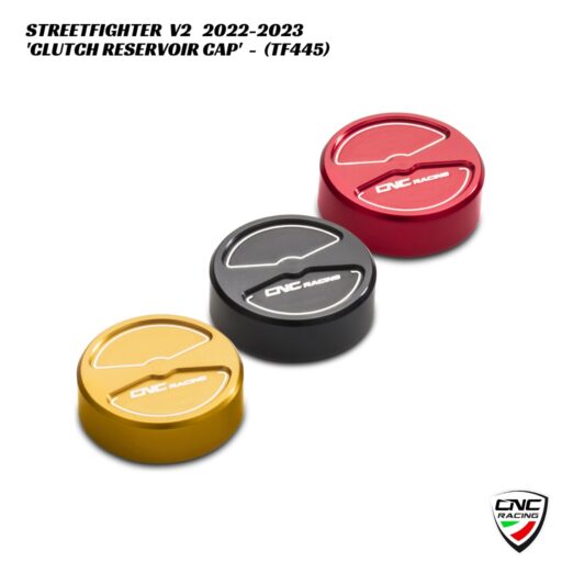 CNC Aluminium Clutch Reservoir Cover - TF445 - Ducati Streetfighter V2 2022-2023