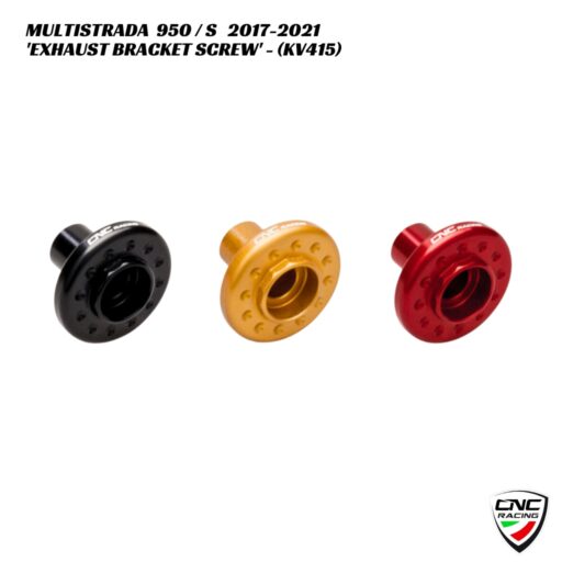 CNC Aluminium Exhaust Bracket Screw - KV415 - Ducati Multistrada 950 / S 2017-2021