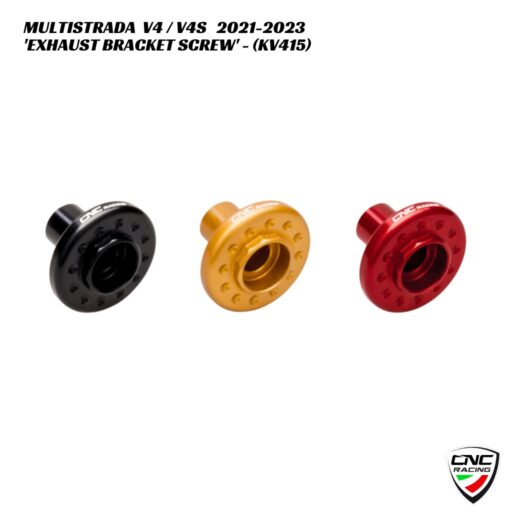 CNC Aluminium Exhaust Bracket Screw - KV415 - Ducati Multistrada V4 / V4S 2021-2023