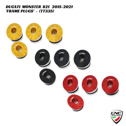 CNC Billet Frame Plug Kit - TT335 - Ducati Monster 821 2015-2021