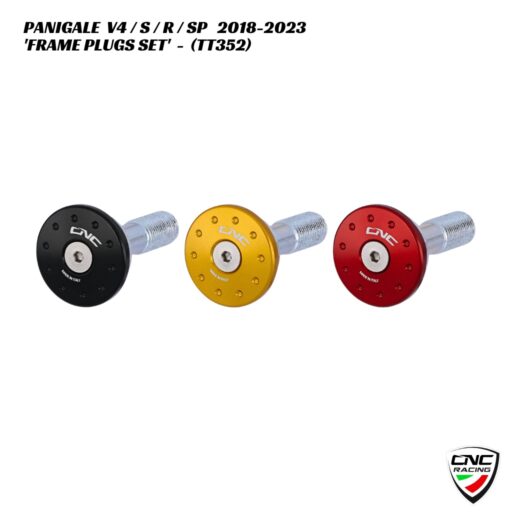 CNC Billet Frame Plug Set - TT352 - Ducati Panigale V4 / S / R / SP 2018-2023